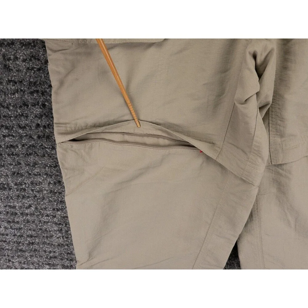 The North Face Convertible Cargo Pants Mens 2XL Beige Belted Flex Waist Gorpcore